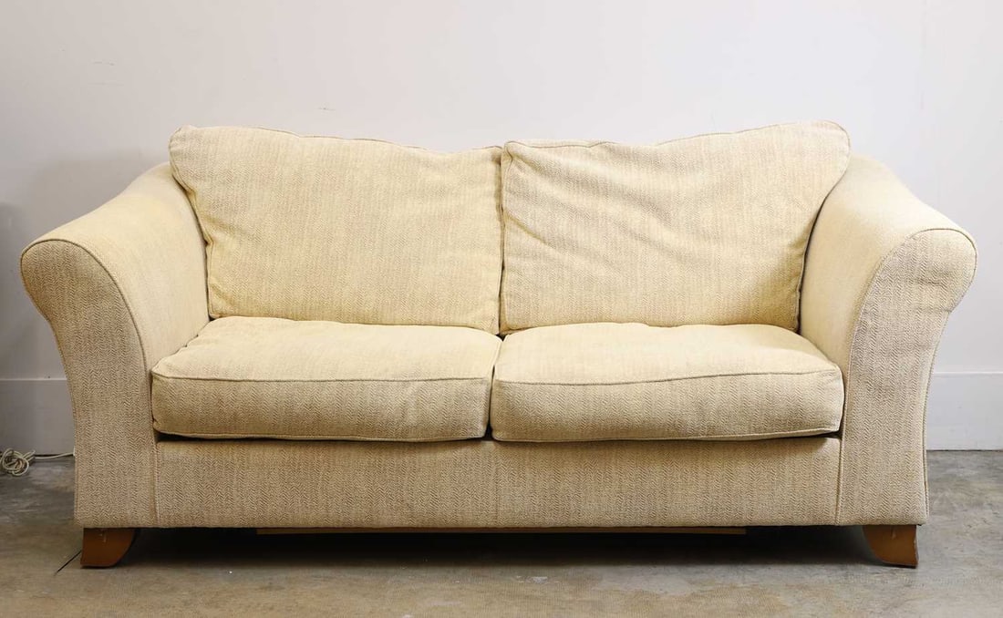 A two seater sofa bed, of recent manufacture, (1 of 4)