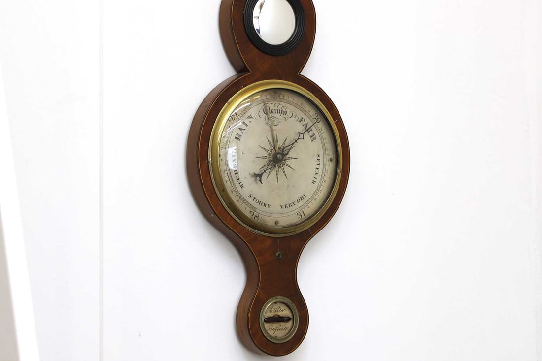 A mahogany barometer, 19th century, - 2