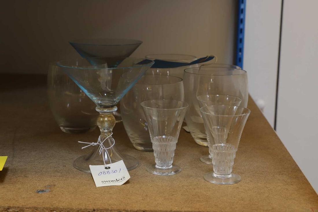 Three Lalique drinking glasses, 20th century and later, - 2