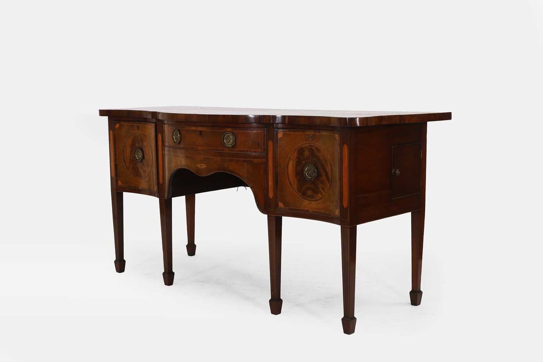 A George III mahogany sideboard, circa 1790, - 2