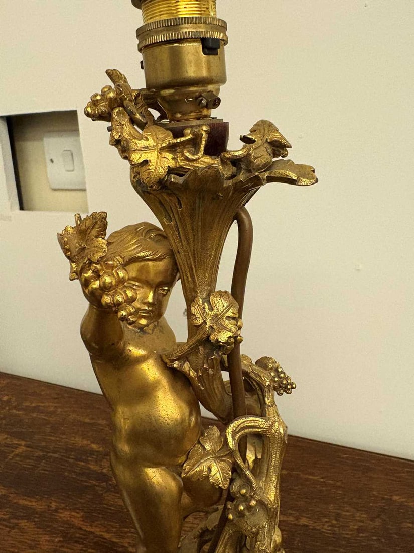 An ormolu table lamp, 20th century, - 4