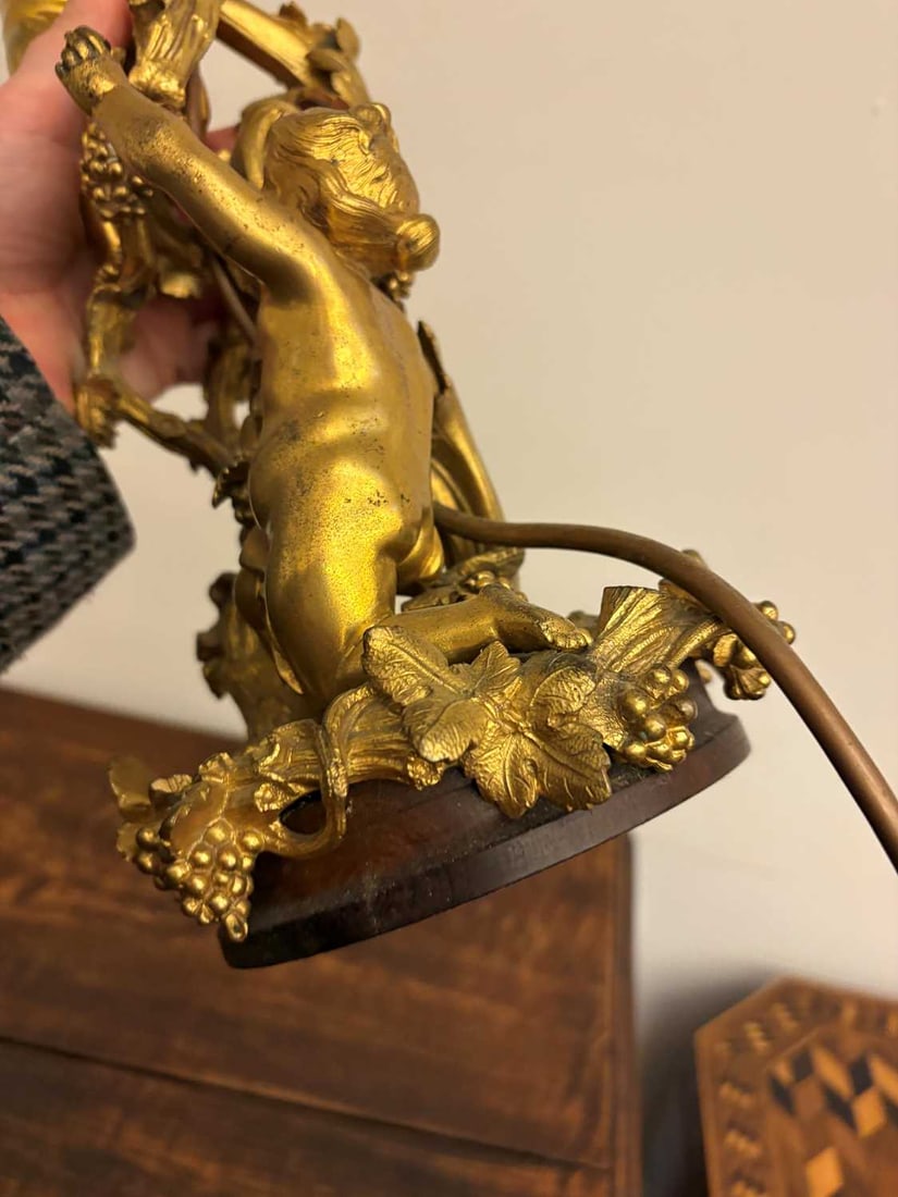 An ormolu table lamp, 20th century, - 9