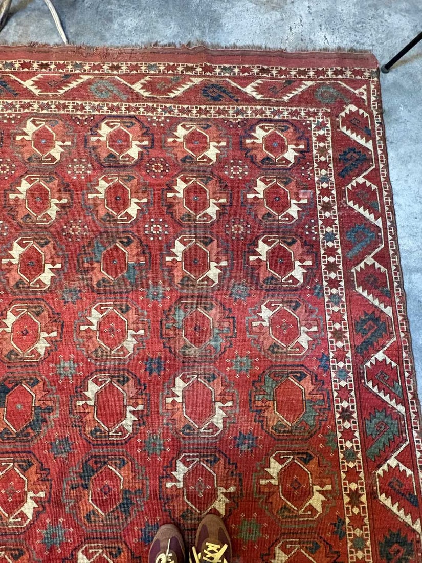 A large Tekke type carpet, 20th century, Turkestan, - 12