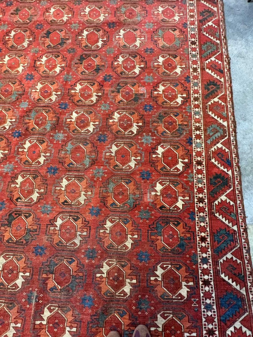 A large Tekke type carpet, 20th century, Turkestan, - 17