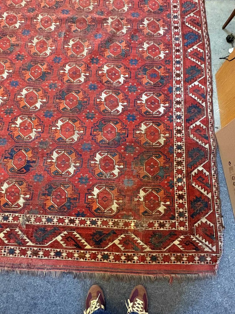 A large Tekke type carpet, 20th century, Turkestan, - 18