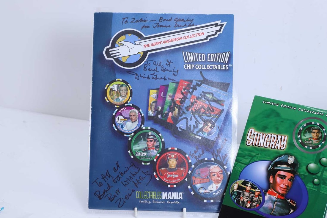 A signed Thunderbirds limited edition gambling chips, - 3