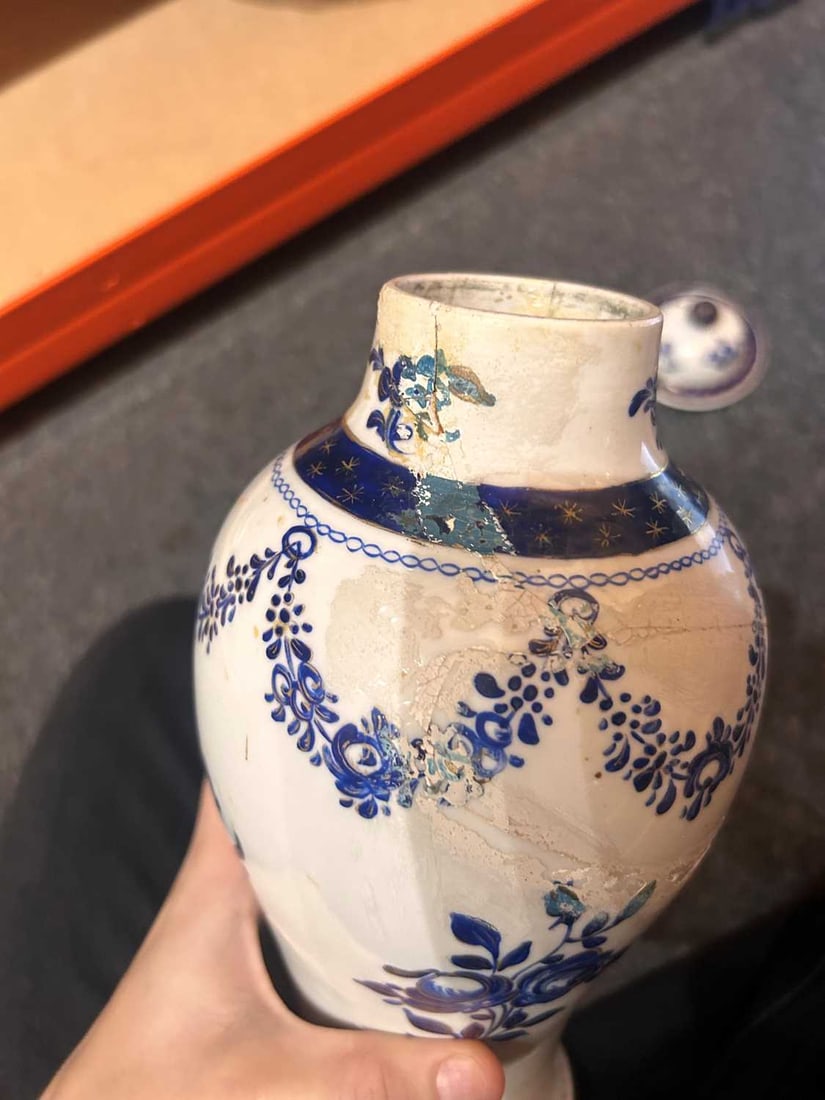 A Samson porcelain Chinese export style five-piece vase garniture, 19th century, - 9