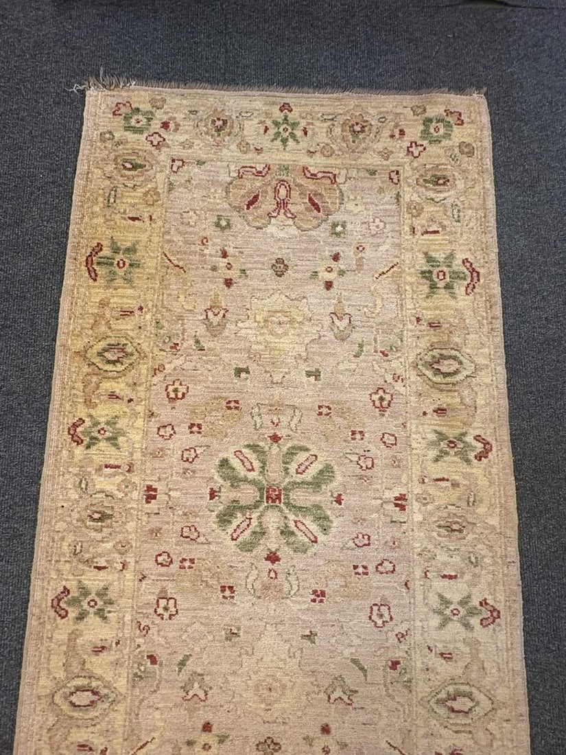 A pale wool Oushak style runner, 20th century, - 2