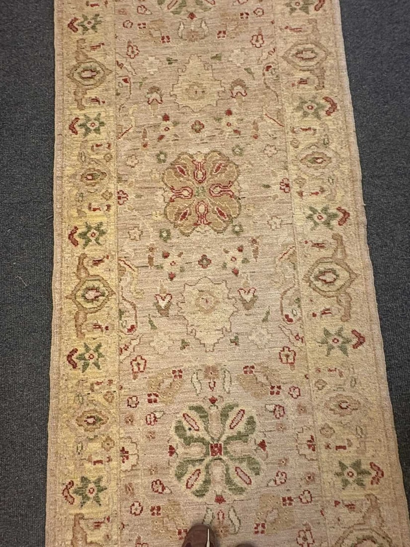 A pale wool Oushak style runner, 20th century, - 3