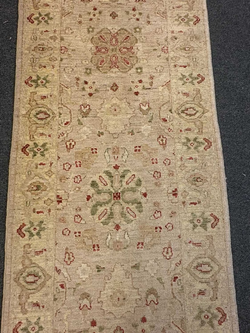 A pale wool Oushak style runner, 20th century, - 6