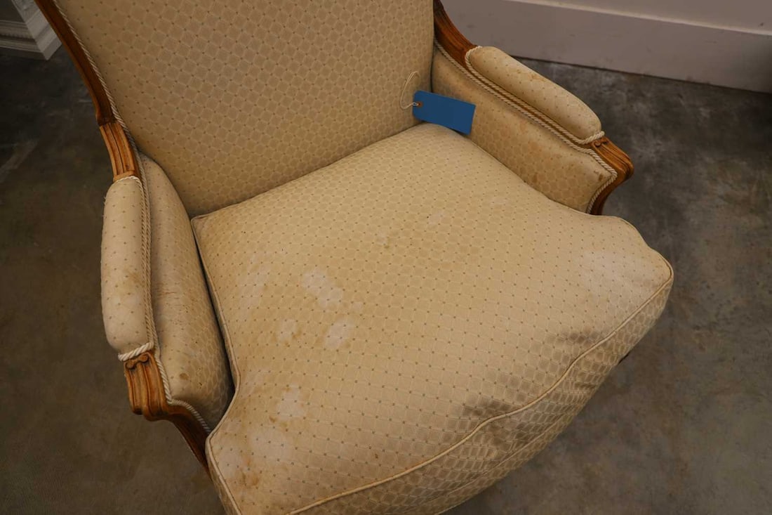 A French walnut fauteuil, 20th century, - 2