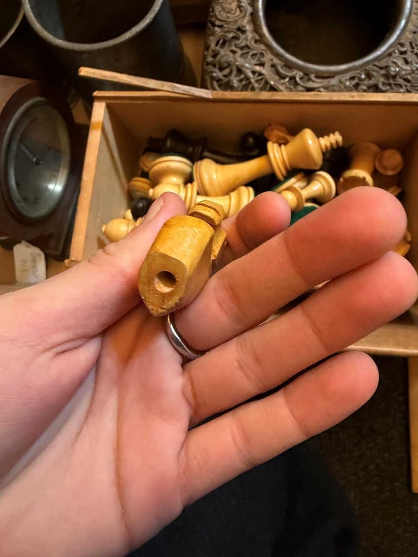 Two pewter cylindrical vessels, - 7