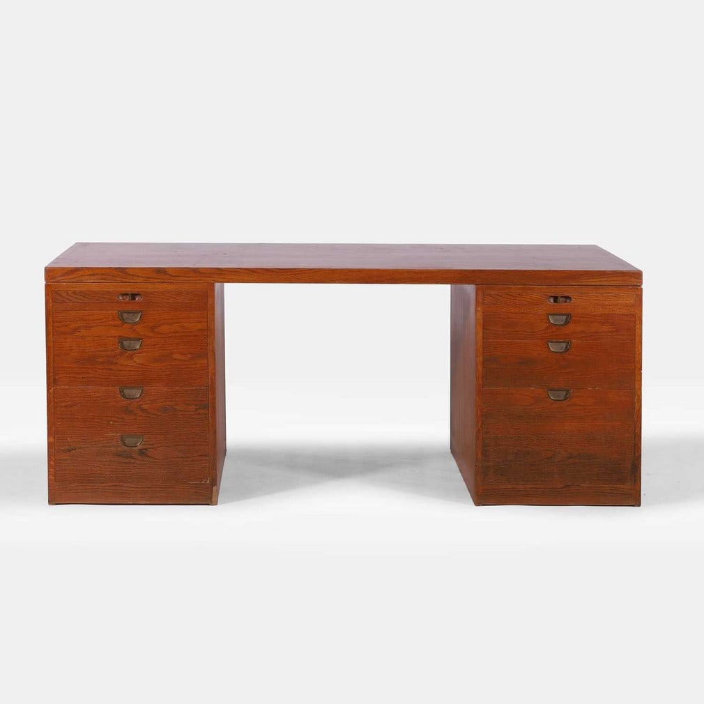 Børge Mogensen (Danish, 1914-1972) for P Lauritsen & Søn, a teak desk, (1 of 6)