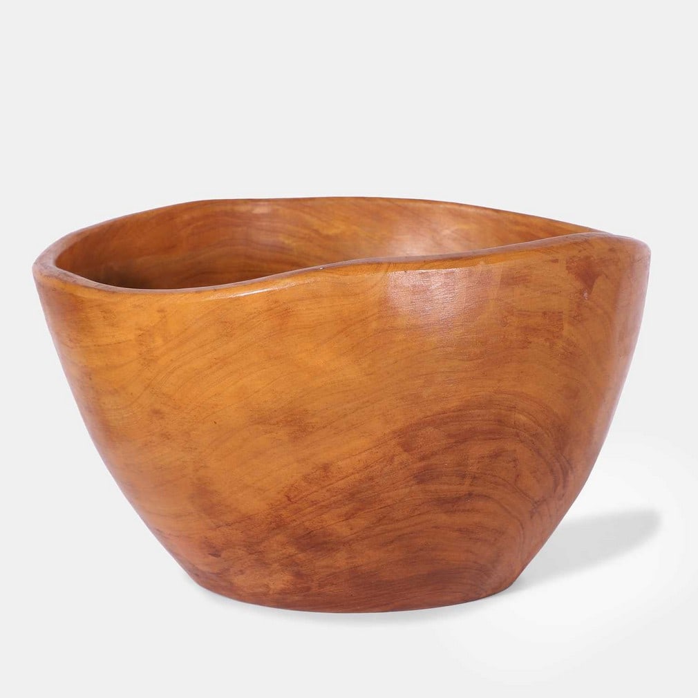▲ Attributed to Alexandre Noll (French, 1890-1970), a centrepiece,: ▲ Attributed to Alexandre Noll (French, 1890-1970), a centrepiece, circa 1950, carved sycamore, French (27.5cm diameter, 14.5cm high) Provenance: The Richard Collins Collection; Cambi Aste, 2021