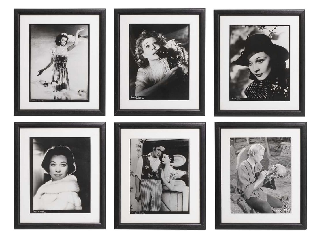 Angus McBean (British, 1904-1990), a collection of six 'Theatre Icons' prints,: Angus McBean (British, 1904-1990), a collection of six 'Theatre Icons' prints, 1930s-1960s, comprising four photographs of Vivien Leigh, one of Laurence Olivier in Hamlet, and one of Vivien Leigh and
