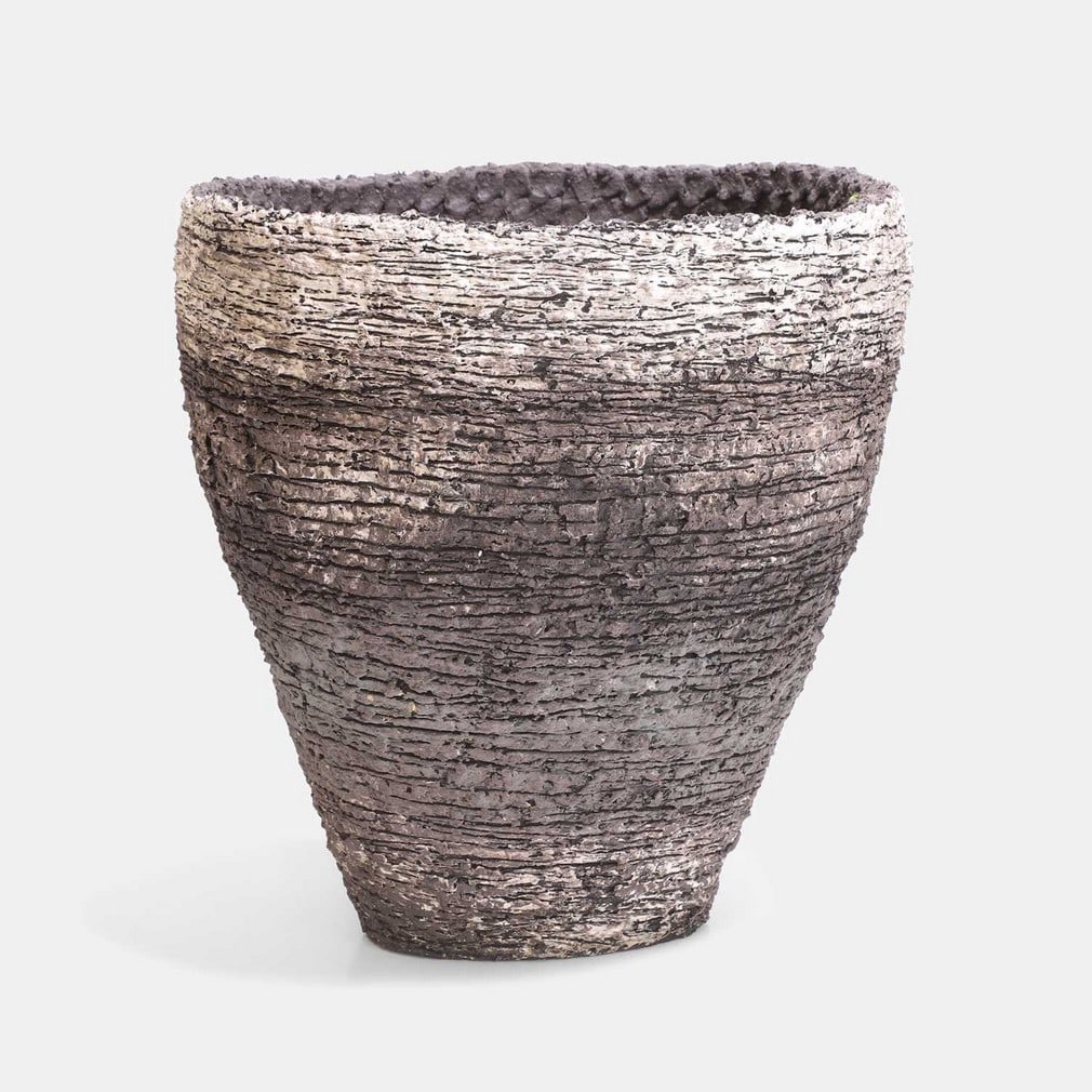 ▲ Sarah Purvey (British, b.1968), 'White Brow',: ▲ Sarah Purvey (British, b.1968), 'White Brow', 2014, from the 'Landscape Series', glazed and textured stoneware, signed to underside (32cm wide, 29cm deep, 33.5cm high) Provenance: The Steve Al