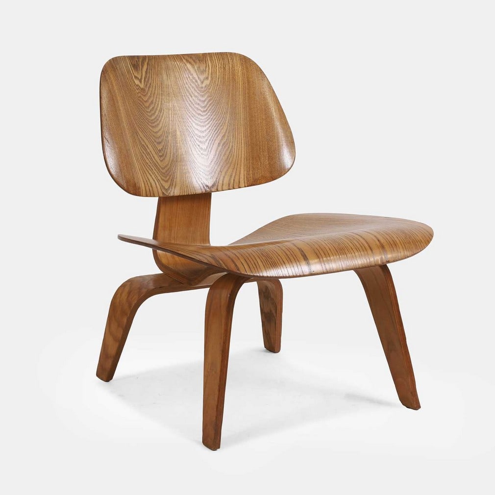Charles Eames (American, 1907-1978) and Ray Eames (American, 1912-1988), an 'LCW' chair,: Charles Eames (American, 1907-1978) and Ray Eames (American, 1912-1988), an 'LCW' chair, originally designed 1945-1946, manufactured 1950s by Evans Products Co., USA, moulded Calico ash plywood (57cm
