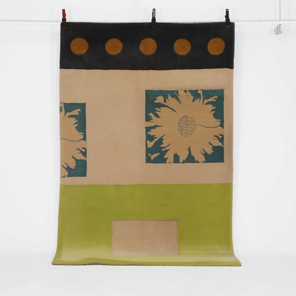 After Maison Gerard, a 'Les Fusés' Aubusson wool carpet,: After Maison Gerard, a 'Les Fusés' Aubusson wool carpet, of recent manufacture, designed by Gérard Dalmon from Galerie Néotù Paris, wool, with applied manufacturer's label (250 x