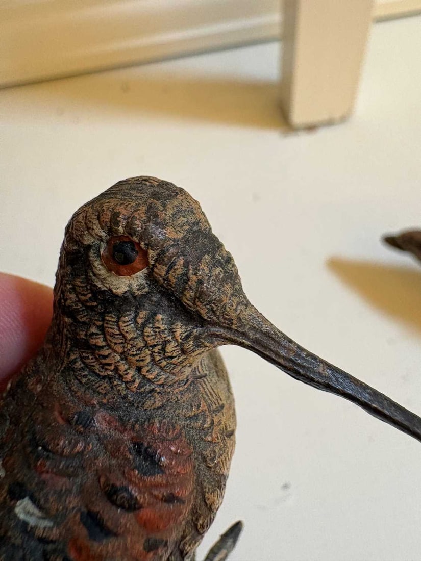 Two cold painted woodcock, 20th century, - 8