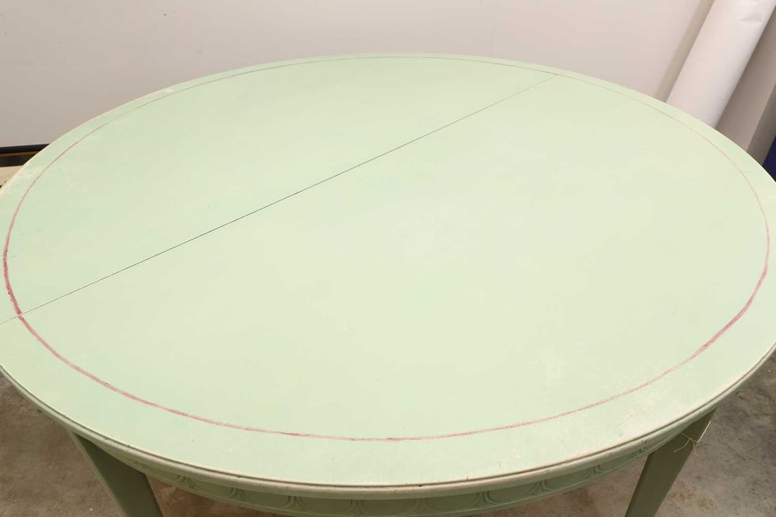 A painted extending dining table, modern, - 2