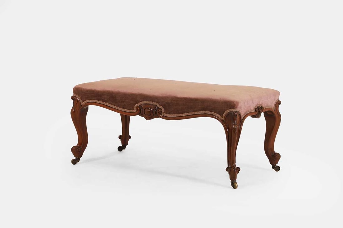 A Victorian mahogany stool, c.1870, - 2