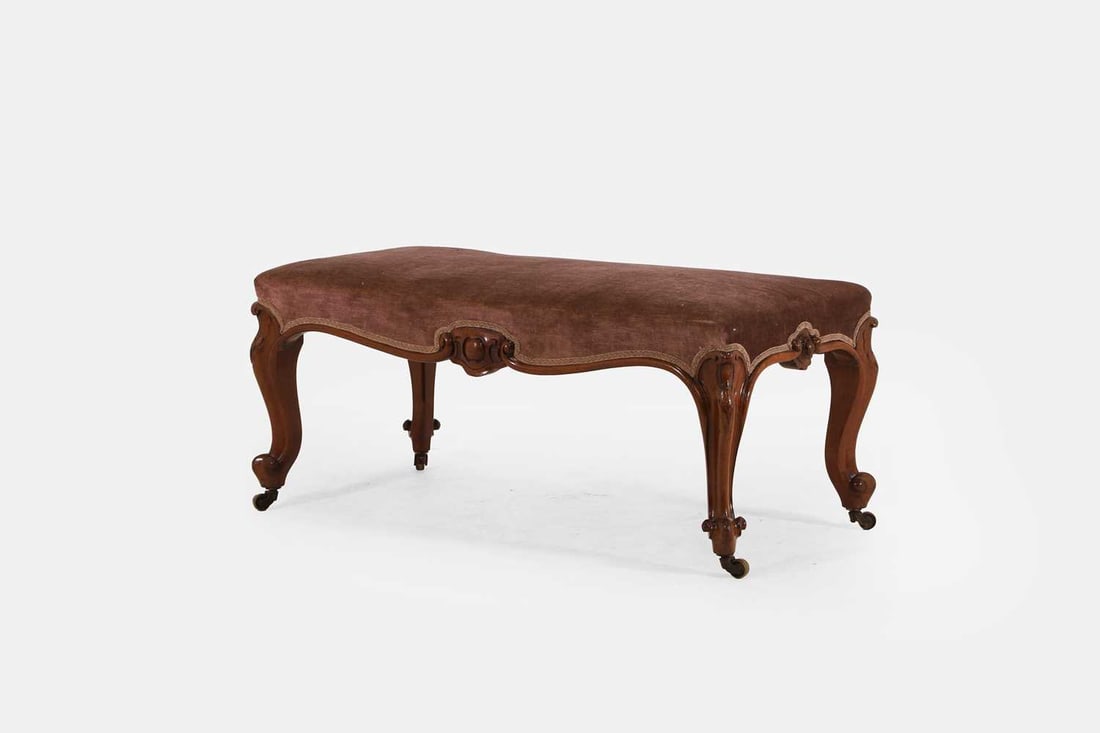 A Victorian mahogany stool, c.1870, - 4
