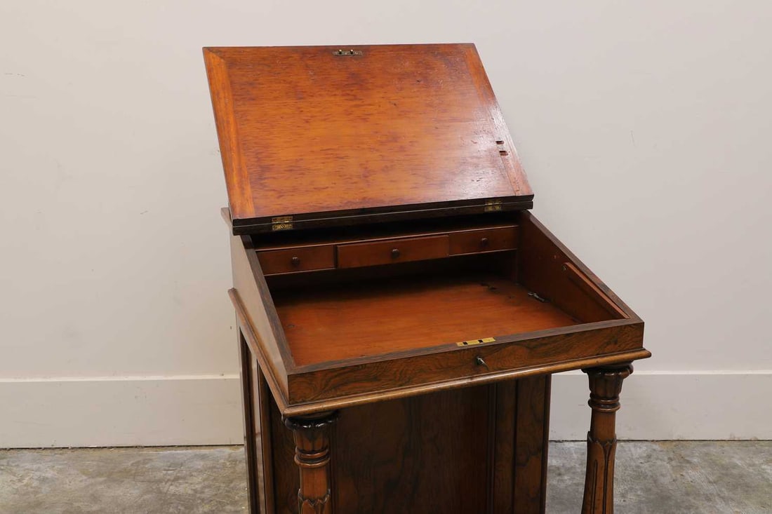 A William IV rosewood Davenport desk, circa 1830, - 2