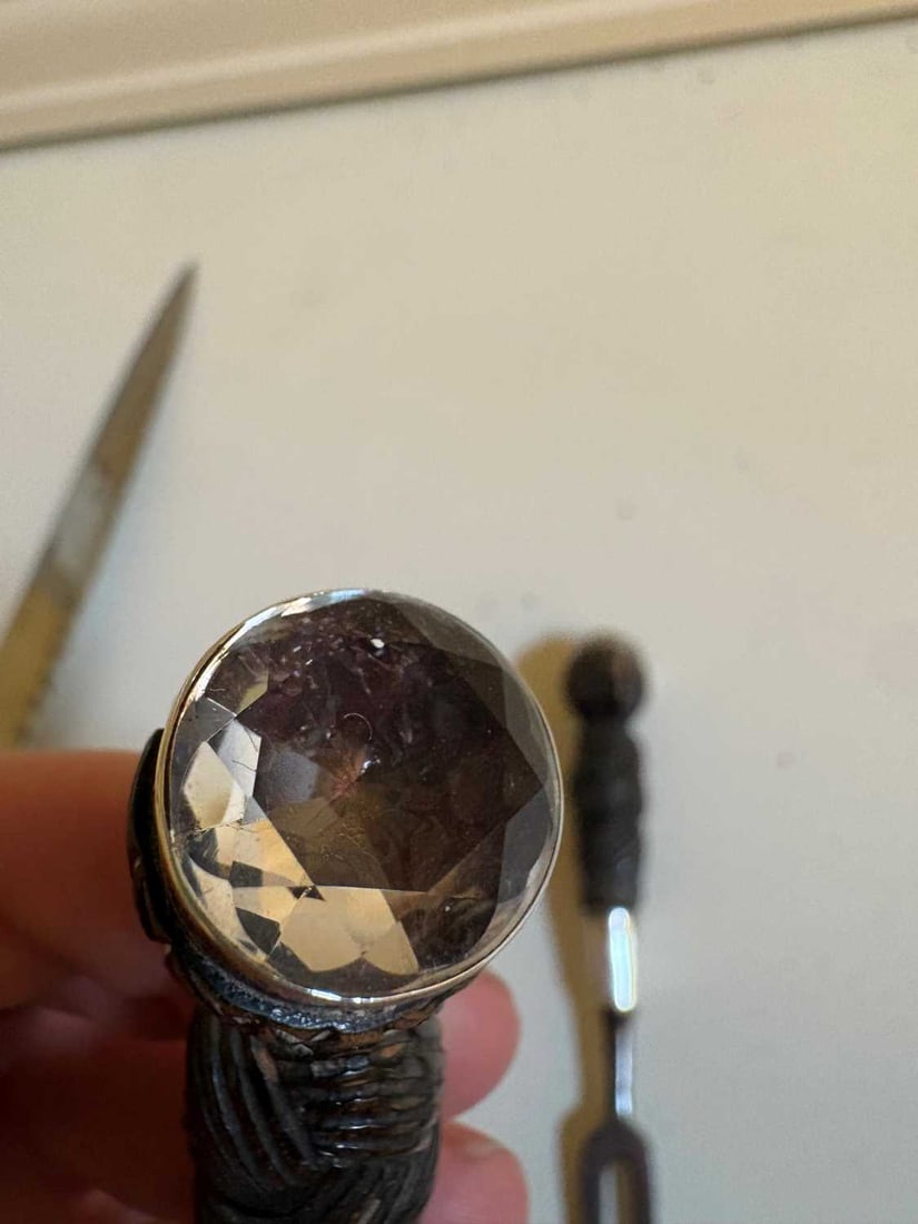 A Scottish silver-mounted dirk, mounts by JR & S, Edinburgh, 1889, - 8