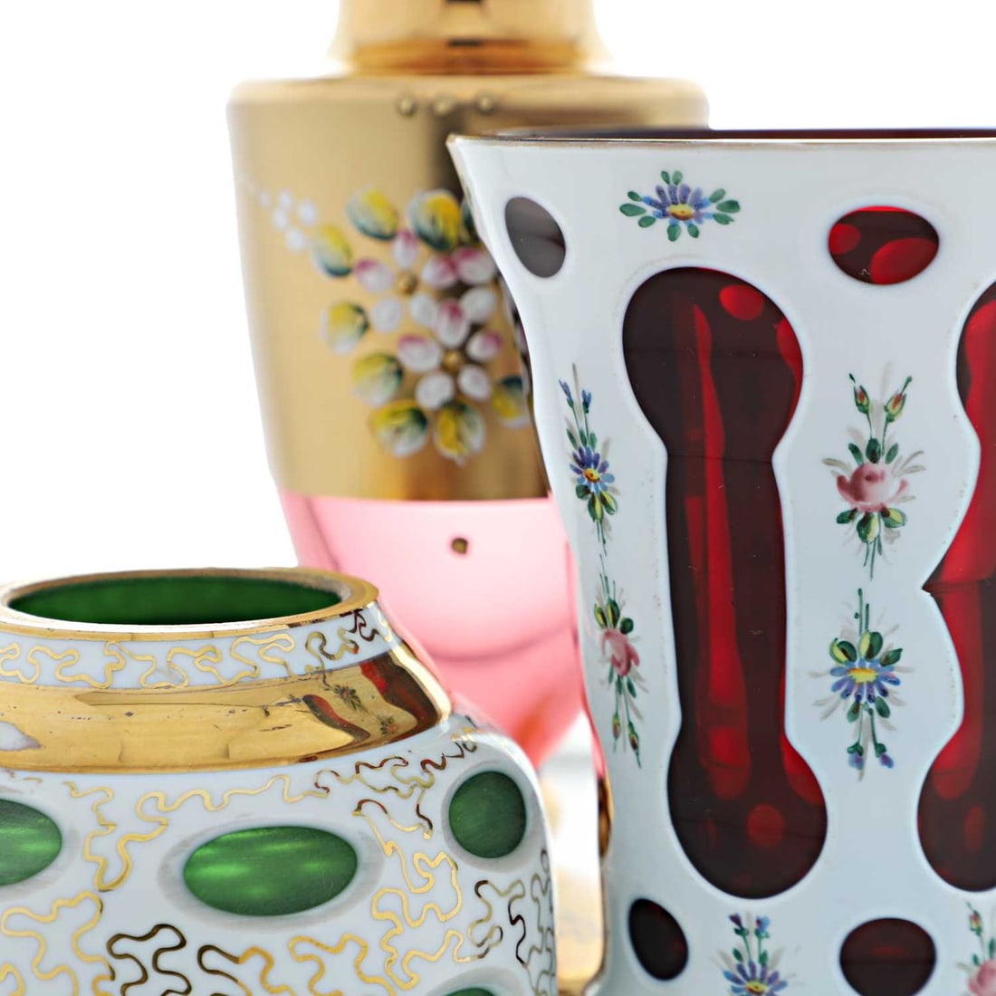 A collection of Czech cased and cut glass items, 20th century - 13