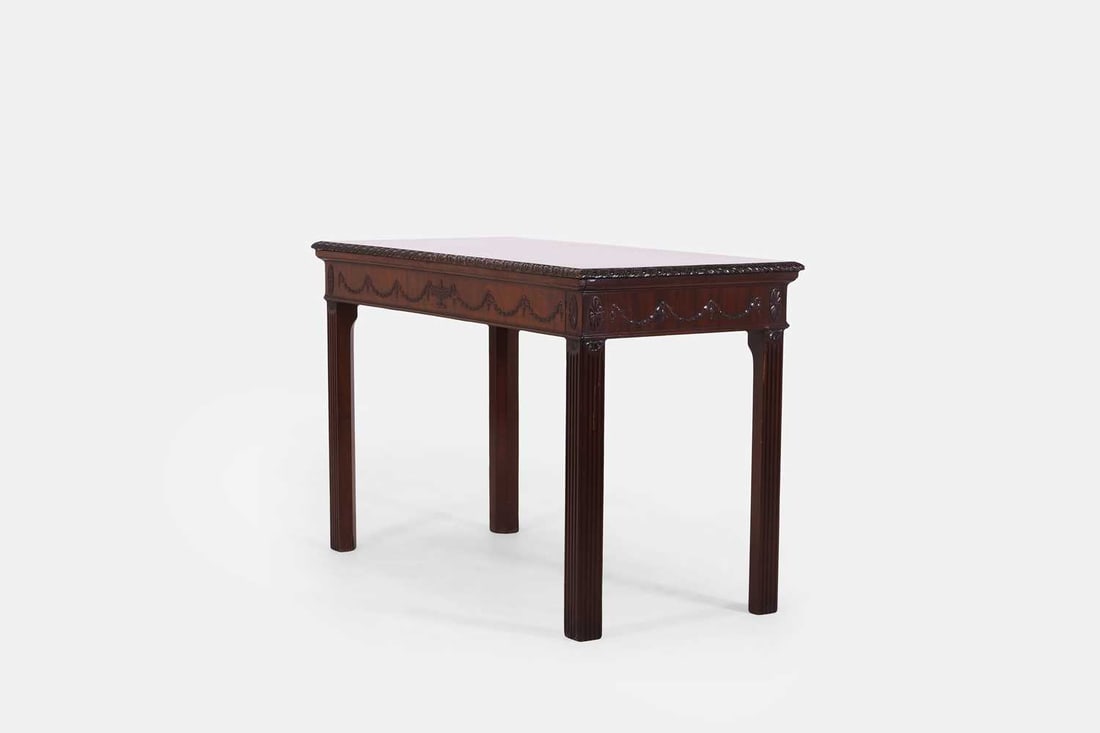 A George III-style mahogany side table, c.1880, - 3