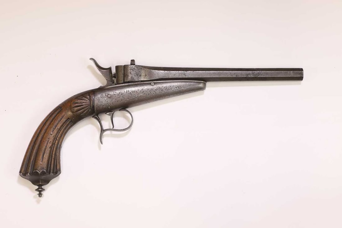 A French Flobert type target pistol c.1850, - 3