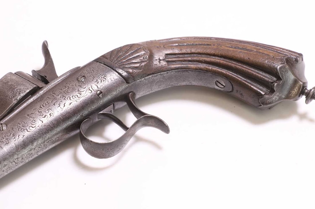 A French Flobert type target pistol c.1850, - 5