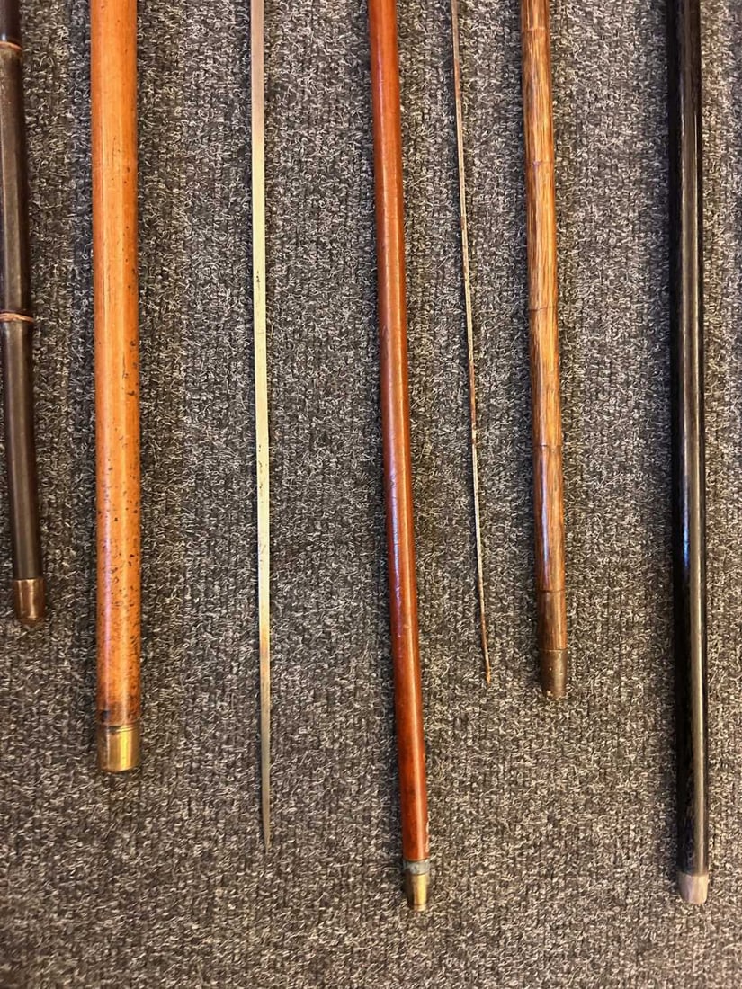 A collection of sword sticks and canes, 19th to early 20th century, - 2