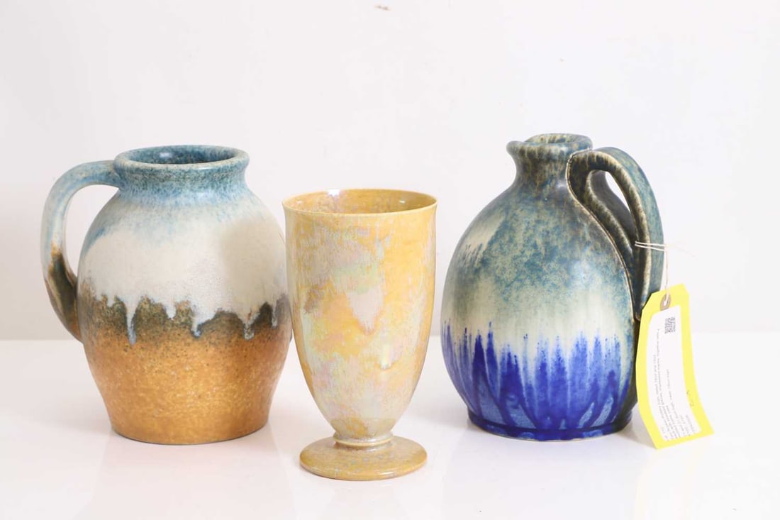Two Ruskin Pottery jugs, dated 1932 and 1933, (1 of 1)