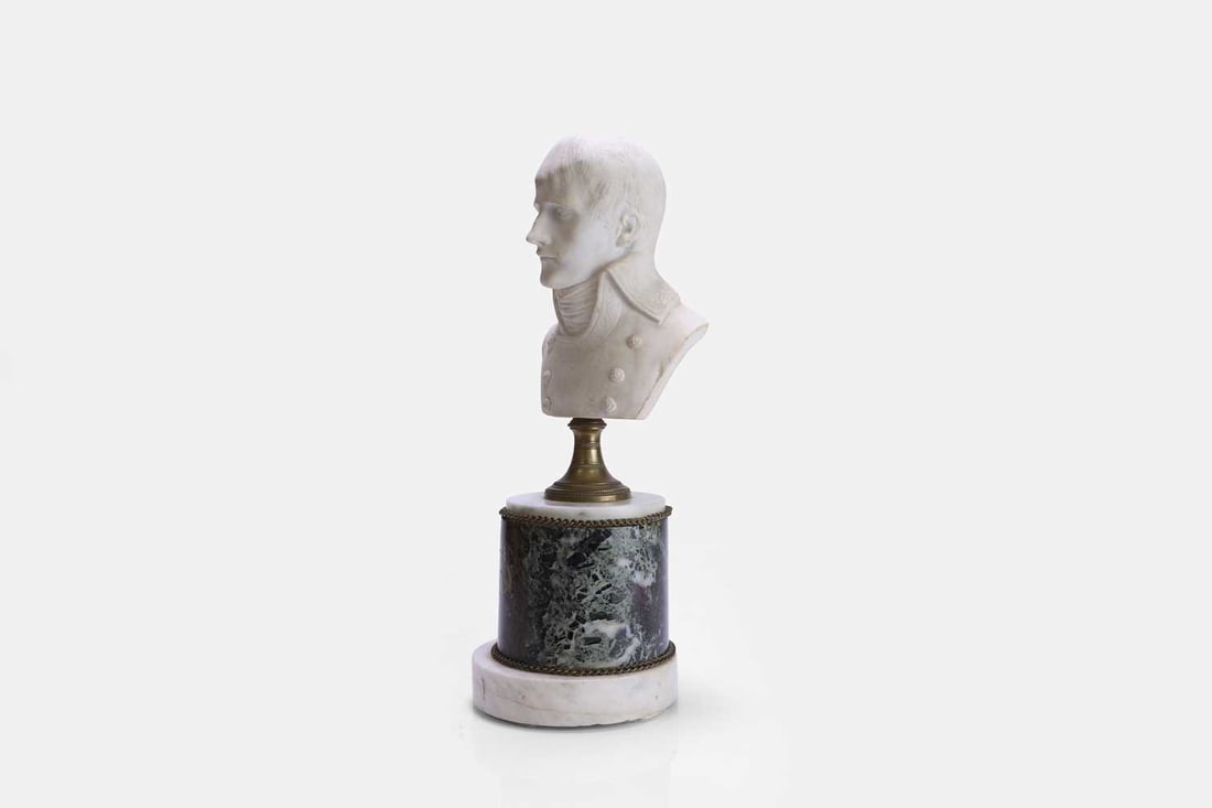 A biscuit porcelain bust of Napoleon as First Consul, 19th century, French, - 2