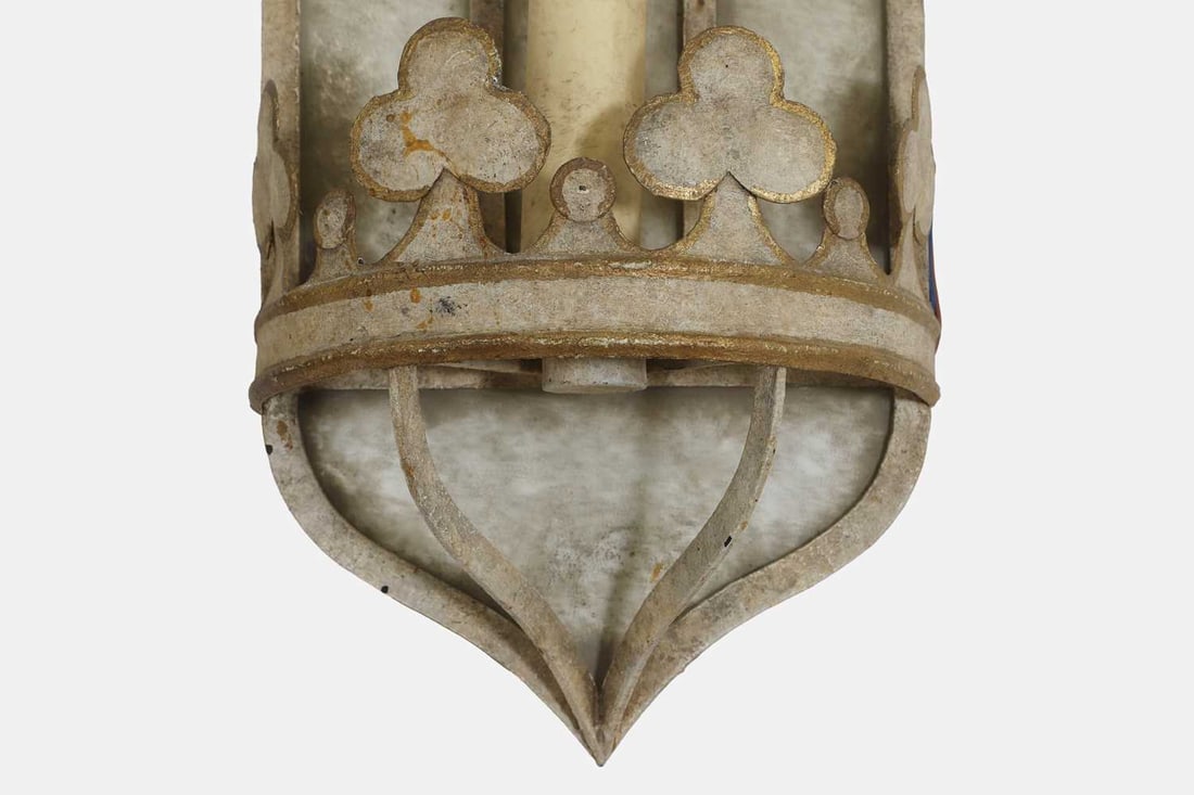 A pair of Gothic-style painted metal wall lights, of recent manufacture, by Niermann Weeks, - 3