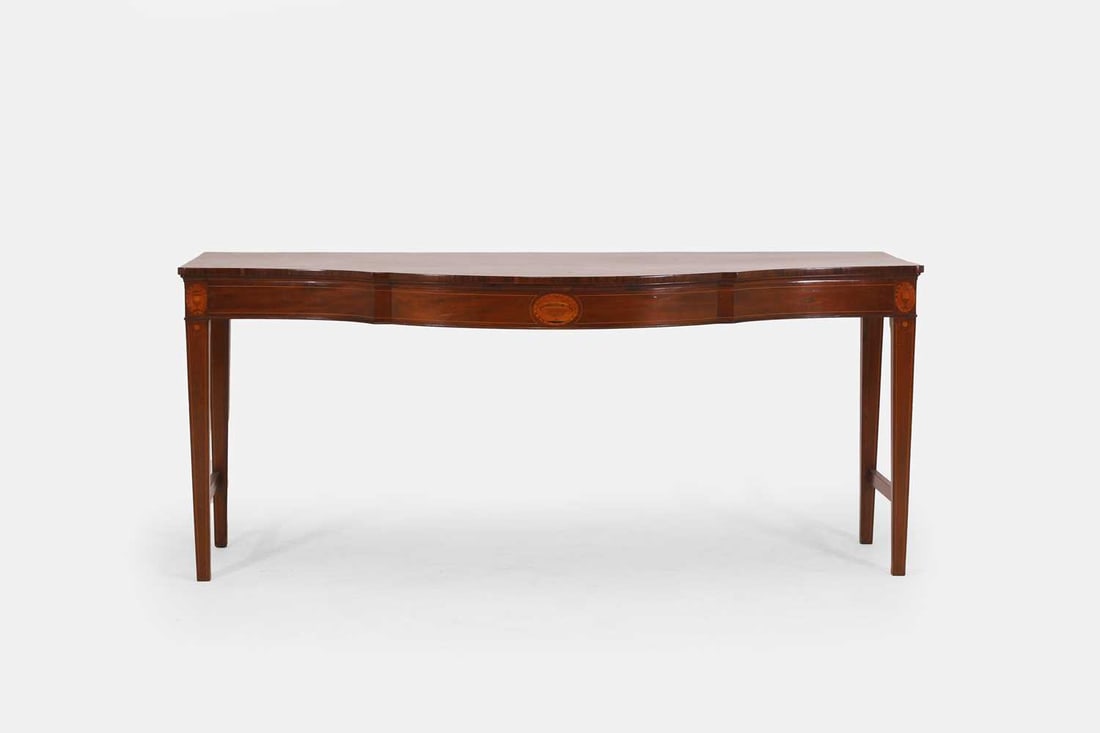 A George III mahogany serving table, c.1790, - 3