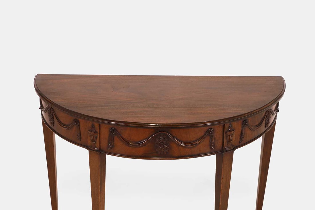 A George III-style mahogany side table, c.1890, - 2