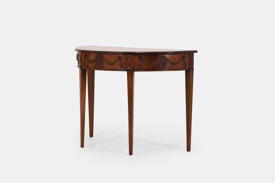 A George III-style mahogany side table, c.1890, - 3