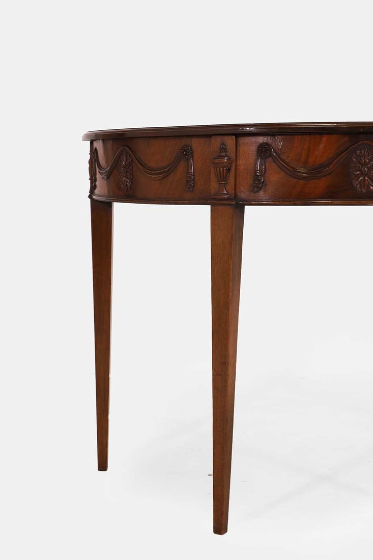 A George III-style mahogany side table, c.1890, - 4