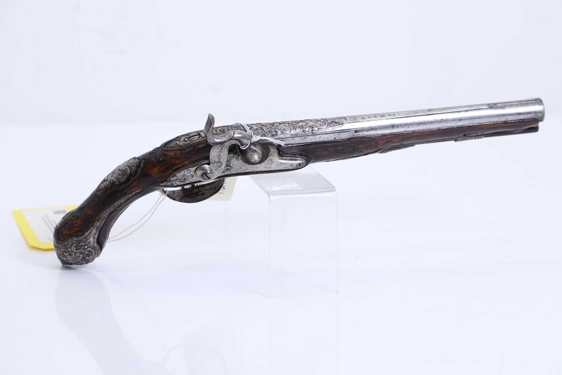 A Brescian holster percussion pistol early 19th century, (1 of 1)