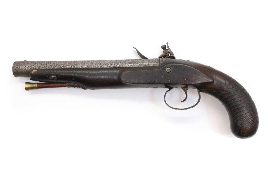 A flintlock officer's pistol, late 18th to early 19th century, - 2