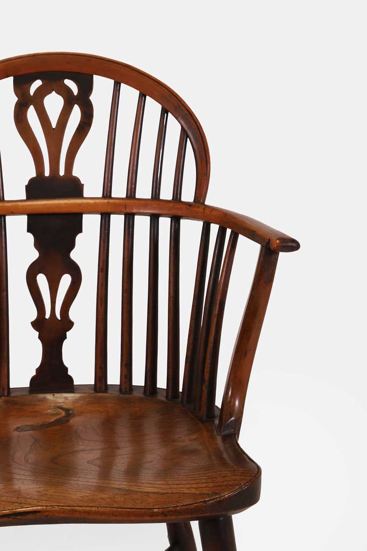 A yew and elm Windsor armchair, early 19th century, North-East Midlands, - 4