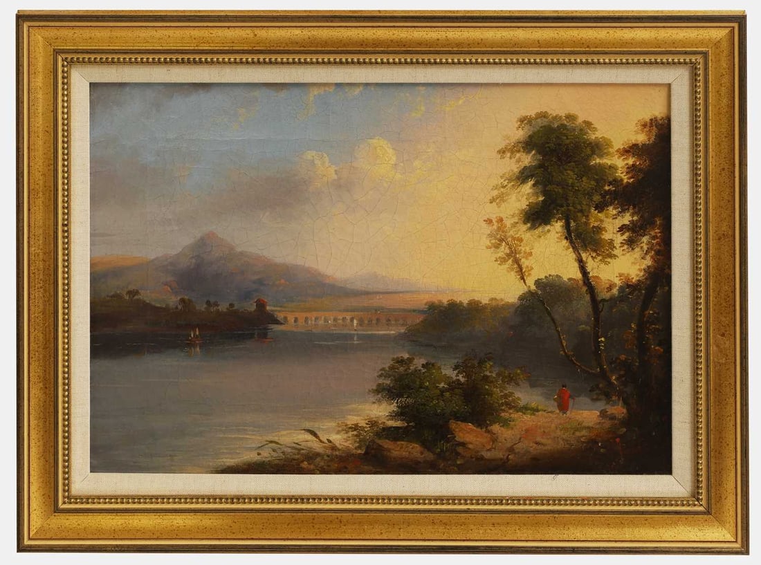 Continental School, 19th century View of a lake with mountains beyond (1 of 2)
