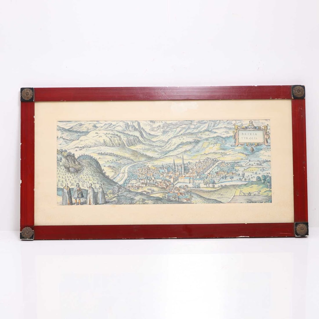 After Braun, Georg & Frans Hogenberg:: After Braun, Georg & Frans Hogenberg: Brixia Tyrolis, late 16th-century view of the town of Brixen in South Tyrol, together with a similar print of Zurich framed, 66 x 35cm Provenance: The Select