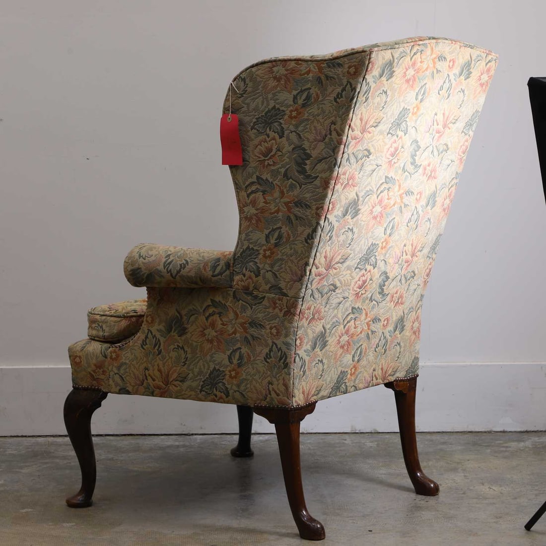 A Georgian mahogany wing armchair, - 2