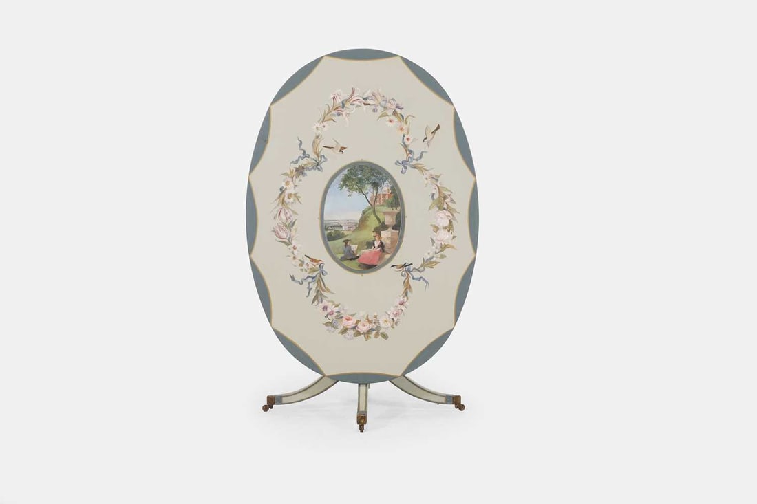 Michael Dillon (Irish, b.1957), a George III-style painted wooden centre table, (1 of 5)