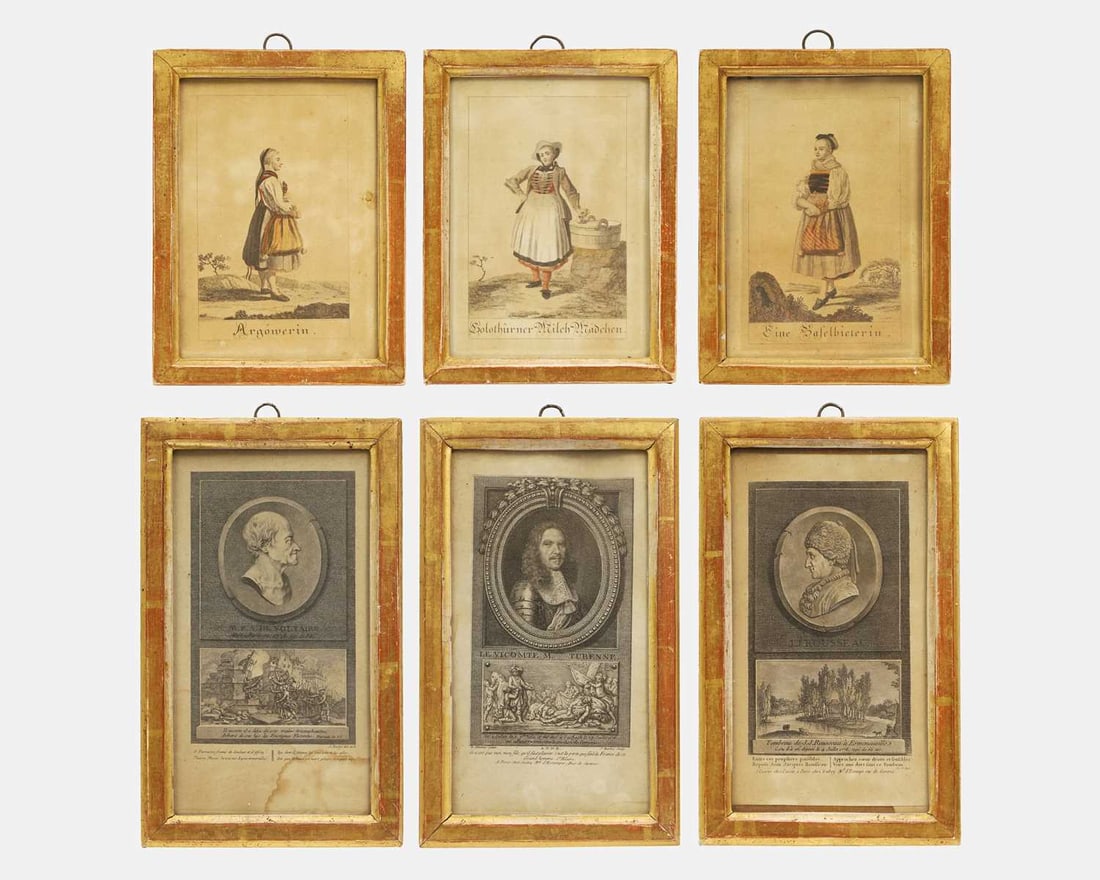 Jacques Barbié (French, 1735–1779), a set of five black and white engravings, (1 of 20)