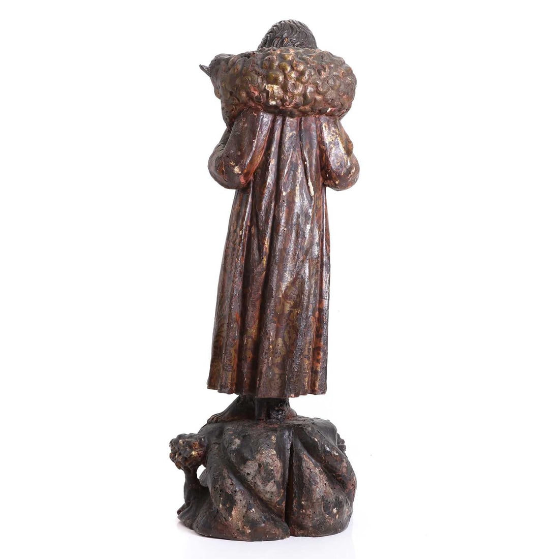 A Spanish ecclesiastic wooden polychrome figure, circa 17th century, - 2