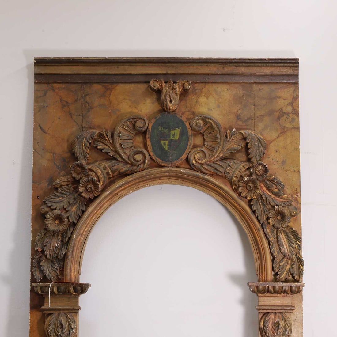 A Spanish faux marble decorated architectural archway, circa 18th century, - 2